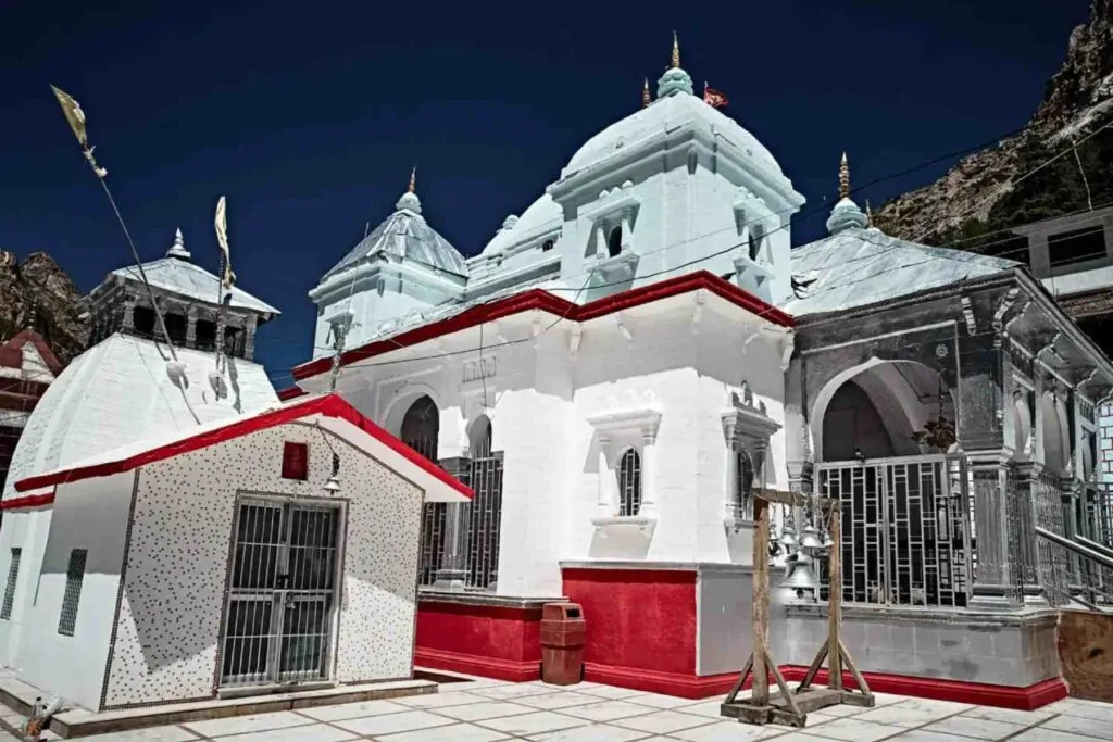 The white Gangotri temple, source shrine of the river Ganga